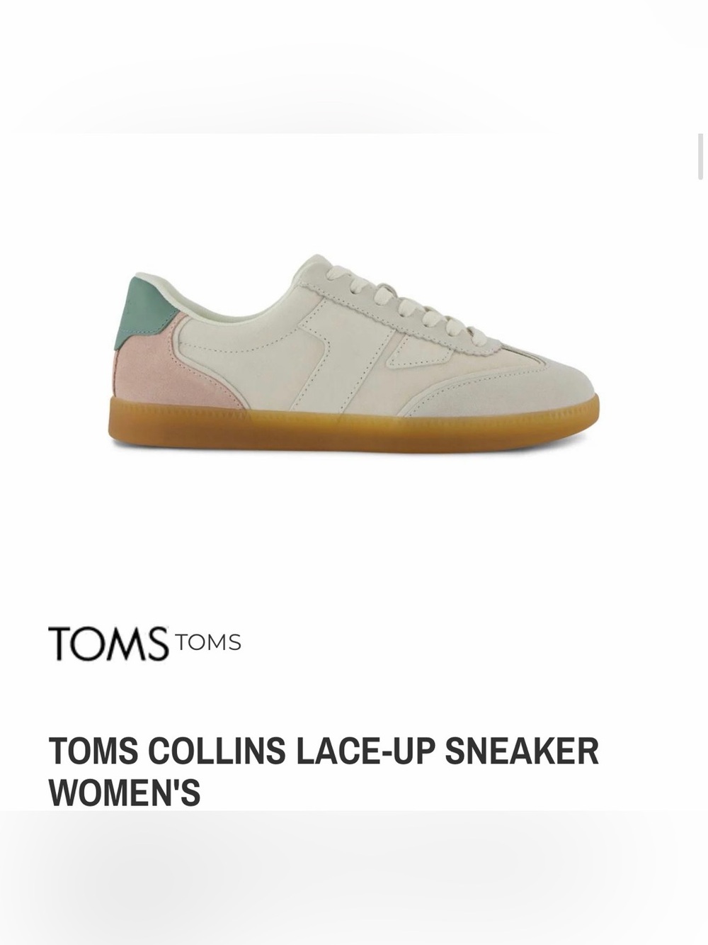 Toms Causal Sneakers with Pink and Green Accents - size 5.5